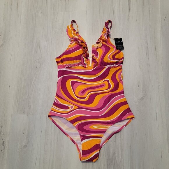 Serra Ladies Premium Swimsuit Swirl Print - Picture 12 of 12
